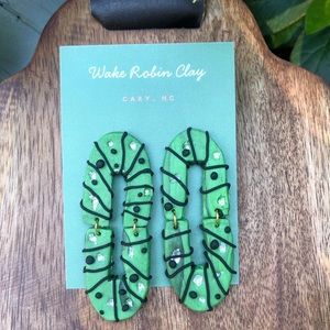 Handmade clay earrings